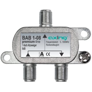 BAB1-08 | 1-fach Abzweiger | 8 dB | 5 bis 1006 MHz