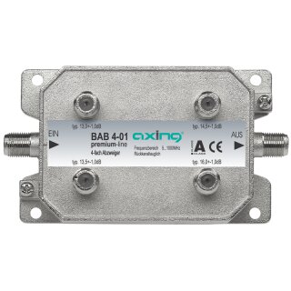 BAB4-01 | 4-fach Abzweiger | 5 bis 1006 MHz | 13 bis 18 dB Abzweigdämpfung
