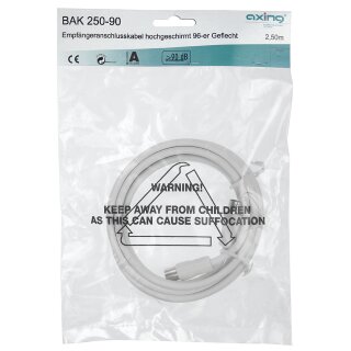 BAK125-90 | Anschlusskabel IEC | axialer Stecker | axiale Kupplung