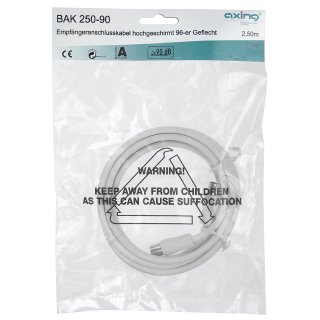 BAK375-90 | Anschlusskabel IEC | axialer Stecker | axiale Kupplung