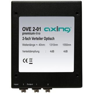 OVE2-01 | Optischer 2-fach-Verteiler | Zur Verteilung optischer Signale | Mit FC/PC-Steckern
