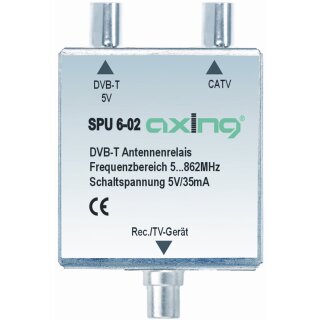 SPU6-02 | DVB-T/BK-Antennenrelais | zum Umschalten zwischen einem DVB-T- und BK-Signal | inklusive DC-Blocker SZU 14-01