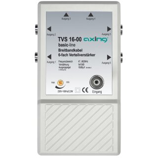 TVS16-00 | Verteilverstärker | BK-tauglich | 6-fach-Verteilung