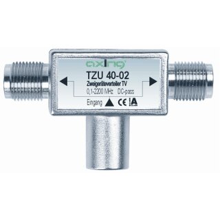 TZU40-02 | Zweigeräteverteiler | 0,1 bis 2200 MHz | Aufsteckverteiler auf SAT Anschluss