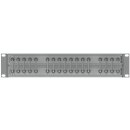 19-CATV-Splitter |  16 Outputs |  Input at the front | with patch panel | without amplifier | Light grey RAL 7035