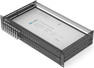19-inch-SAT-Multiswitch | 1 Satellite | Quattro LNB - Coaxial | Cable lengths 10 to 50 m | 8 Outputs | With surge protection | Non-cascading with patch panel | Standard power supply unit | RAL9005 black |