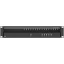 19-inch-SAT-Multiswitch | 1 Satellite | Quattro LNB - Coaxial | Cable lengths 10 to 50 m | 16 Outputs | With surge protection | Non-cascading with patch panel | Standard power supply unit | RAL9005 black |