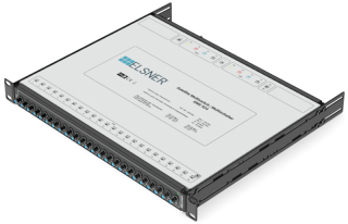 19-inch-SAT-Multiswitch | 2 Satellites | Quattro LNB - Coaxial | Cable lengths 10 to 50 m | 16 Outputs | With surge protection | Non-cascading | Standard power supply unit | RAL9005 black |