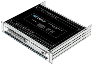 19-inch-SAT-Multiswitch | 2 Satellites | Quattro LNB - Coaxial | Cable lengths 10 to 50 m | 32 Outputs | Without surge protection | Non-cascading | Standard power supply unit | RAL7035 light grey |
