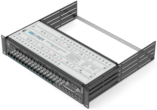 19-Zoll-SAT-Multischalter | 4 Satelliten | Quattro LNB - Koaxial | Kabellängen 10 bis 50 m | 16 Ausgänge | Mit ÜSPSchutz | Kaskadierend | Standardnetzteil | RAL9005 schwarz |