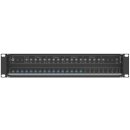 19-inch-SAT-Multiswitch | 4 Satellites | Quattro LNB - Coaxial | Cable lengths 10 to 50 m | 16 Outputs | Without surge protection | Cascading | Standard power supply unit | RAL9005 black |