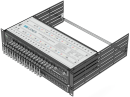 19-Zoll-SAT-Multischalter | 4 Satelliten | Quattro LNB - Koaxial | Kabellängen 10 bis 50 m | 16 Ausgänge | Ohne ÜSPSchutz | Kaskadierend mit Patchfeld | Standardnetzteil | RAL9005 schwarz |