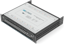 19-Zoll-SAT-Multischalter | 4 Satelliten | Quattro LNB - Koaxial | Kabellängen 10 bis 50 m | 36 Ausgänge | Ohne ÜSPSchutz | Kaskadierend | Standardnetzteil | RAL9005 schwarz |