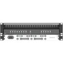 19-inch-SAT-Multiswitch | 1 Satellite | Quattro LNB - Coaxial | Cable lengths 10 to 50 m | 32 Outputs | Without surge protection | Non-cascading with patch panel | Redundant power supply unit | RAL9005 black |