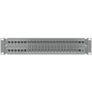 19-inch-SAT-Multiswitch | 1 Satellite | Quattro LNB - Coaxial | Cable lengths 50 to 100 m | 16 Outputs | With surge protection | Non-cascading with patch panel | Standard power supply unit | RAL7035 light grey |