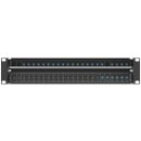 19-inch-SAT-Multiswitch | 1 Satellite | Quattro LNB - Coaxial | Cable lengths 50 to 100 m | 16 Outputs | With surge protection | Cascading with patch panel | Standard power supply unit | RAL9005 black |