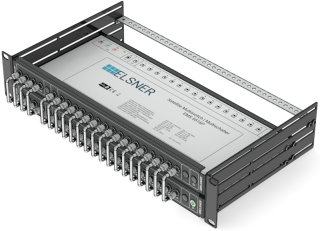 19-inch-SAT-Multiswitch | 1 Satellite | Quattro LNB - Coaxial | Cable lengths 10 to 50 m | 16 Outputs | With surge protection | Cascading with patch panel | Standard power supply unit | RAL9005 black |