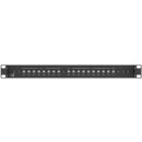 19-inch-SAT-Multiswitch | 1 Satellite | Quattro LNB - Coaxial | Cable lengths 50 to 100 m | 32 Outputs | With surge protection | Cascading | Standard power supply unit | RAL9005 black |