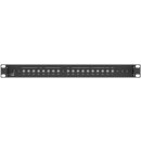 19-inch-SAT-Multiswitch | 1 Satellite | Quattro LNB - Coaxial | Cable lengths 50 to 100 m | 32 Outputs | Without surge protection | Cascading | Standard power supply unit | RAL9005 black |