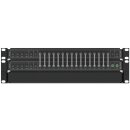 19-inch-SAT-Multiswitch | 1 Satellite | Quattro LNB - Coaxial | Cable lengths 10 to 50 m | 16 Outputs | With surge protection | Non-cascading with patch panel | Redundant power supply unit | RAL9005 black |