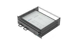 19-inch-SAT-Multiswitch | 1 Satellite | Quattro LNB - Coaxial | Cable lengths 50 to 100 m | 32 Outputs | With surge protection | Non-cascading with patch panel | Redundant power supply unit | RAL9005 black |