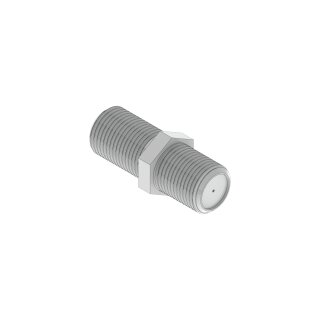 EFA26-00 | Adapter F-socket (non-twisting) to F-socket | with washer and nut | L=28 mm