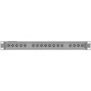 19-CATV-Amplifier-splitter-compact |  16 Outputs |  Input at the front | without patch panel | with 25 dB amplifier 98 dBµV cso / ctb | Light grey RAL 7035