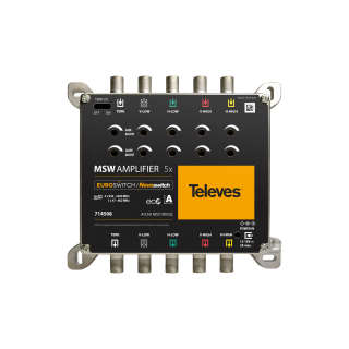 MS510VGQ NevoSwitch Verstärker mit 5 Eingängen Verstärkung im terr. Bereich 10 dB und im SAT-Bereich 11 dB
