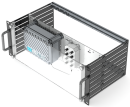 19-Zoll-CATV-Verstärker-Grundeinheit | 8 Ausgänge | Eingang hinten | mit Acrylglas Frontplatte | mit 40 dB Verstärker 111 dBµV cso/ctb | Schwarz RAL 9005