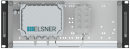 19-Zoll-CATV-Verstärker-Grundeinheit | 8 Ausgänge | Eingang hinten | mit Acrylglas Frontplatte | mit 40 dB Verstärker 111 dBµV cso/ctb | Schwarz RAL 9005