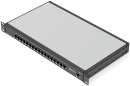 19-inch-SAT-Multiswitch | 4 Satellites | Quattro LNB - Coaxial | Cable lengths 10 to 50 m | 16 Outputs | Without surge protection | Non-cascading | Standard power supply unit | RAL9005 black |