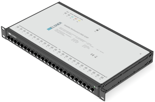 19-Zoll-SAT-Multischalter | 1 Satellit | Quattro LNB - Koaxial | Kabellängen 10 bis 50 m | 24 Ausgänge | Ohne ÜSPSchutz | Nicht-Kaskadierend | Standardnetzteil | RAL9005 schwarz |