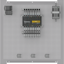 Wall mounting system SAT-Multiswitch | 2 Satellites | Quattro - Coaxial | Cable lengths 50 to 125 m ||With surge protection||W60xL100cm|