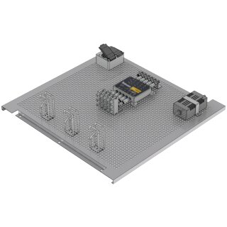 Wall mounting system SAT-Multiswitch | 1 Satellite | Quattro - Coaxial | Cable lengths 10 to 50 m ||With surge protection||W60xL100cm|