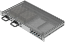 ENT 191 | 19-inch power supply for central power supply in various designs  2 power supply units  18 volts  4 Outputs  50 Watt   LED   F-connector   Light grey RAL 7035