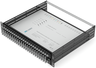 19-inch-SAT-Multiswitch 1 Satellite |Quattro LNB - Coaxial || Cable lengths 50 to 100 m | 32 Outputs | With surge protection | Cascading with patch panel | Without power supply | RAL9005 black