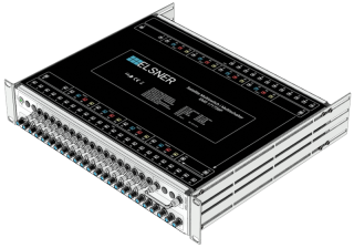 19-Zoll-SAT-Multischalter 4 Satelliten | Quattro LNB - Koaxial | Kabellängen bis 50 m | 36 Ausgänge | Ohne ÜSPSchutz | Kaskadierend | Ohne Netzteil | RAL7035 hellgrau