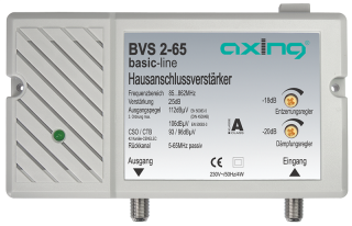 mit 25 dB Verstärker 98 dBµV cso/ctb